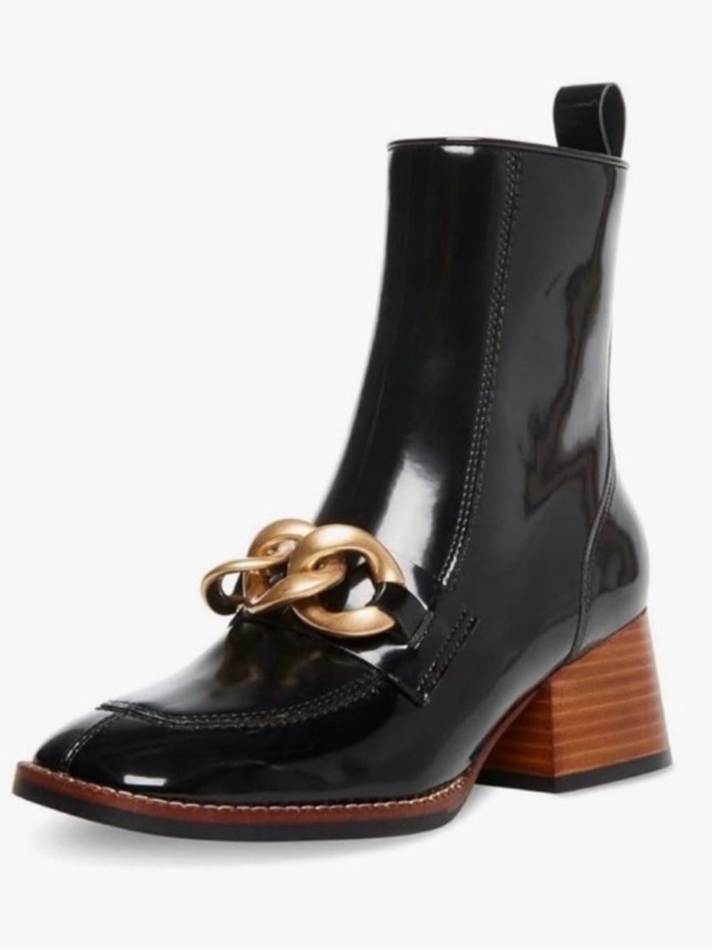 NWOB Steve Madden Loreen Ankle Boots w/ Gold Chain - 10